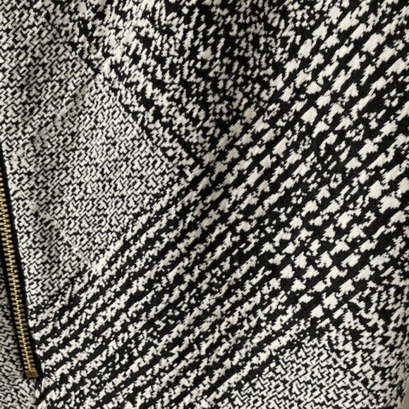 Calvin Klein Dress  - A line  - black/white herringbone pttn size 12 - Picture 2 of 6